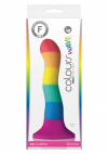 Фалоімітатор Colours - Pride Edition - 6 "Wave Dildo - Rainbow 15,2х3,2 см photo 2