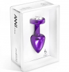 Анальна пробка з стразами Diogol Anni R Heart Purple Кристал 30мм photo 2