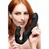 Evoke Rechargeable Vibrating Silicone Strapless Strap On - страпон 24.7х4 см., черный photo 7