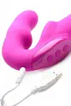 Evoke Rechargeable Vibrating Silicone Strapless Strap On - страпон 24.7х4 см. photo 3
