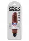 Вібромасажер King Cock 6 Vibr Stiffy Flesh, 17,8х4,2 см, коричневий photo 3