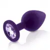 Набір силіконових анальних пробок із кристалом Rianne S: Booty Plug Set Purple 2,7см, 3,5см, 4,1 см photo 4