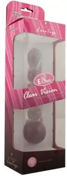 Анальний стимулятор CLEAR VISION BEADED GLASS PROBE PINK photo 2