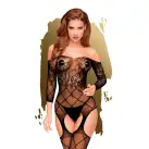 Бодістокінг з флористично-геометричним орнаментом Penthouse - Top-Notch Black S/L photo 1