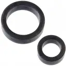 Набір ерекційних кілець Doc Johnson Platinum Premium Silicone — The C-Rings — Charcoal photo 1