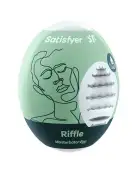Самозмащувальний мастурбатор-яйце Satisfyer Masturbator Egg Riffle, одноразовий, не потребує змазки photo 1