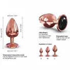 Металева анальна пробка із прикрасою у вигляді кристалу Dorcel - Diamond Plug Rose Gold L photo 3