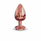 Металева анальна пробка із прикрасою у вигляді кристалу Dorcel - Diamond Plug Rose Gold L photo 2