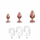 Металева анальна пробка із прикрасою у вигляді кристалу Dorcel - Diamond Plug Rose Gold L photo 7