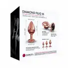 Металева анальна пробка із прикрасою у вигляді кристалу Dorcel - Diamond Plug Rose Gold M photo 6