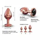 Металева анальна пробка із прикрасою у вигляді кристалу Dorcel - Diamond Plug Rose Gold M photo 3