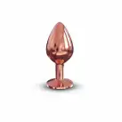 Металева анальна пробка із прикрасою у вигляді кристалу Dorcel - Diamond Plug Rose Gold M photo 2