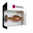 Металева анальна пробка із прикрасою у вигляді кристалу Dorcel - Diamond Plug Rose Gold M photo 5