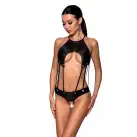 Боді з екошкіри з ремінцями та перфорацією Tamaris Body black XXL/XXXL — Passion photo 1