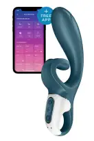 Смарт вибратор кролик Satisfyer Hug Me Bluegrey, 2 мотора, диаметр 4,2см, широкая клиторальная часть photo 1