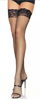 Чулки-сеточка LEG9201, черные photo 1