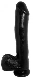 Фаллоимитатор BASIX 10 BLACK with SUCTION CUP photo 1