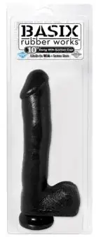 Фаллоимитатор BASIX 10 BLACK with SUCTION CUP photo 6