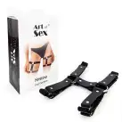 Гартери на ногу із натуральної шкіри Art of Sex - Kristina Leg Garters (2 шт), цвет Чорний photo 1