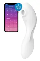 Вакуумний смарт-стимулятор із вібрацією Satisfyer Curvy Trinity 5 (White), керування зі смартфона photo 1