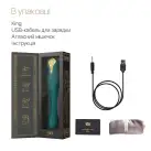 Смартвібратор-пульсатор Zalo — King Turquoise Green, кристал Swarovski photo 8