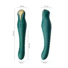 Смартвібратор-пульсатор Zalo — King Turquoise Green, кристал Swarovski photo 3