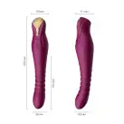 Смартвібратор-пульсатор Zalo — King Velvet Purple, кристал Swarovski photo 3