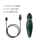 Вібратор 2в1 з язичком Zalo — Hero Jewel Green, кристал Swarovski photo 6