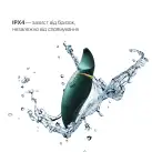 Вібратор 2в1 з язичком Zalo — Hero Jewel Green, кристал Swarovski photo 5