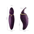 Вібратор 2в1 з язичком Zalo — Hero Twilight Purple, кристал Swarovski photo 2