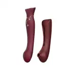 Смартвібратор 3в1 Zalo — Queen Wine Red, пульсівна перлина та вакуум, кристал Swarovski photo 1