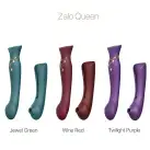 Смартвібратор 3в1 Zalo — Queen Wine Red, пульсівна перлина та вакуум, кристал Swarovski photo 11