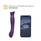 Смартвібратор 3в1 Zalo — Queen Twilight Purple, пульсівна перлина та вакуум, кристал Swarovski photo 2