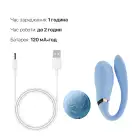 Смартвібратор для пар Zalo Fanfan set Royal Blue, пульт ДК photo 6