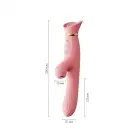 Вібратор з підігрівом та вакуумною стимуляцією клітора Zalo - ROSE Vibrator Strawberry Pink photo 2