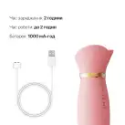 Вібратор з підігрівом та вакуумною стимуляцією клітора Zalo - ROSE Vibrator Strawberry Pink photo 6