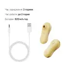 Набір 2в1 Zalo — UNICORN Yellow, віброяйце + вакуумний стимулятор photo 5