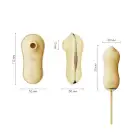 Набір 2в1 Zalo — UNICORN Yellow, віброяйце + вакуумний стимулятор photo 2