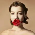 Розкішний кляп у вигляді троянди Zalo - Rose Ball Gag, подвійне використання photo 6