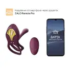 Смарт ерекційне кільце Zalo — BAYEK Velvet Purple, подвійне з ввідною частиною, пульт ДК photo 2