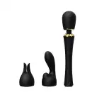 Вибромассажер с насадками Zalo — Kyro Wand Obsidian Black photo 1