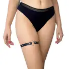 Гартер на ногу Серце з натуральної шкіри Art of Sex - Terri, колір Чорний (1шт.) photo 1