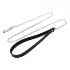Повідець на ланцюжку із натуральної шкіри Art of Sex - Leash, колір Чорний photo 1