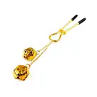 Затискач для клітора з бубонцями Art of Sex - Beverly clit clamp, Золото photo 1