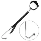 Анальний гак із нашийником з натуральної шкіри Art of Sex - Anal hook, Чорний photo 1
