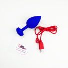 Велика анальна пробка з вібрацією Gplug Ocean Blue photo 3