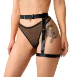 Гартер на ногу Art of Sex - Petra, натуральна шкіра, розмір XS-2XL, колір чорний photo 1