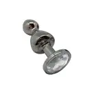 Металева анальна пробка Wooomy Lollypop Double Ball Metal Plug M, діаметр 3,1 см, довжина 9,4 см photo 1