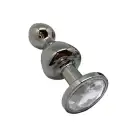 Металева анальна пробка Wooomy Lollypop Double Ball Metal Plug L, діаметр 3,5 см, довжина 10,5 см photo 1