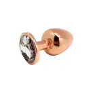 Металлическая анальная пробка Wooomy Tralalo Rose Gold Metal Plug Size L, диаметр 4 см, длина 9 см photo 1
